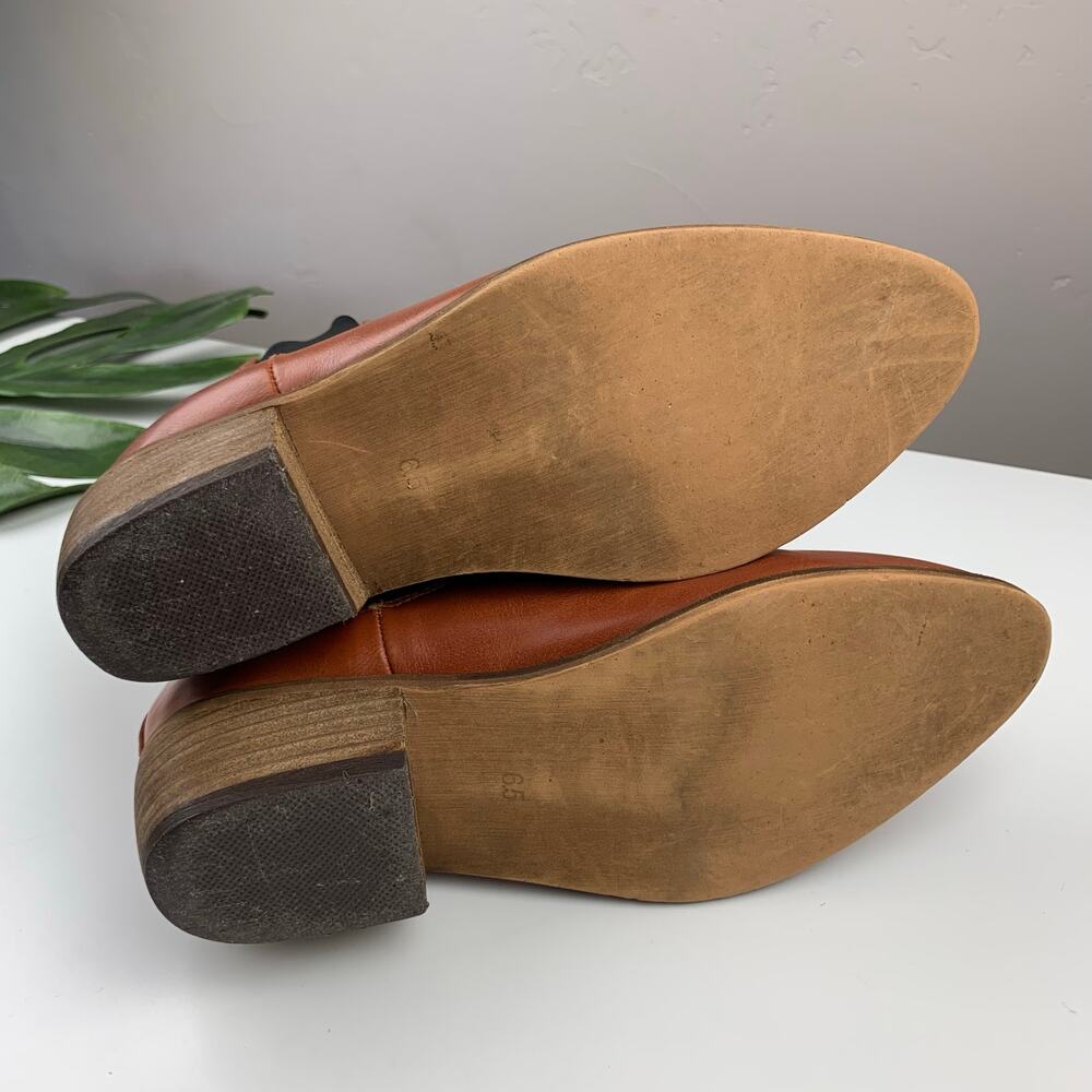 Arider Girl Heeled Chelsea Boots Brown Faux Leather Women's 6.5 - Picture 12 of 13